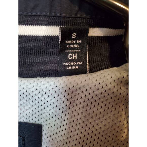 Tommy Hilfiger Mens Jacket Windbreaker Navy Red Full Zip Logo Nylon Sz S - Picture 4 of 7